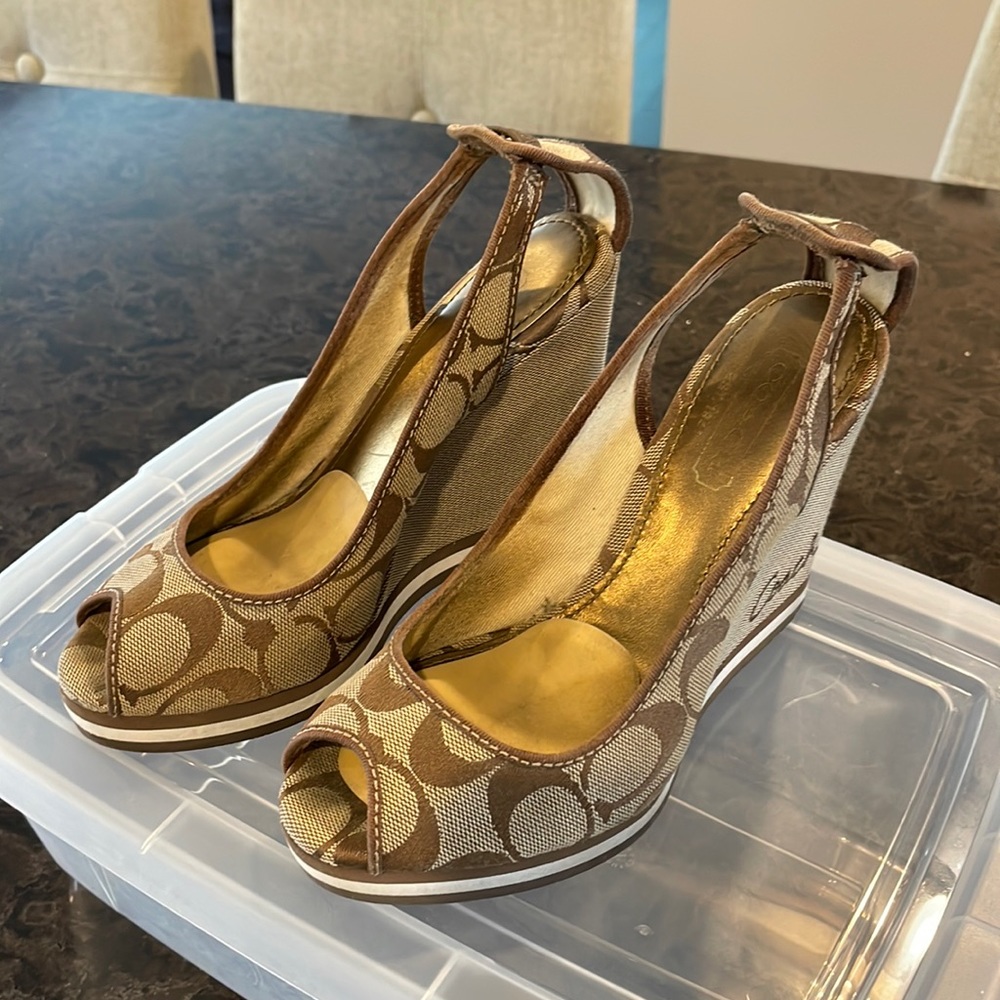 Coach Canvas Wedges
